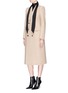 Figure View - Click To Enlarge - BALENCIAGA - 'Hourglass' houndstooth virgin wool blend long coat