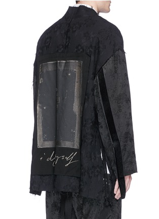 Back View - Click To Enlarge - SONG FOR THE MUTE - Floral jacquard kimono jacket