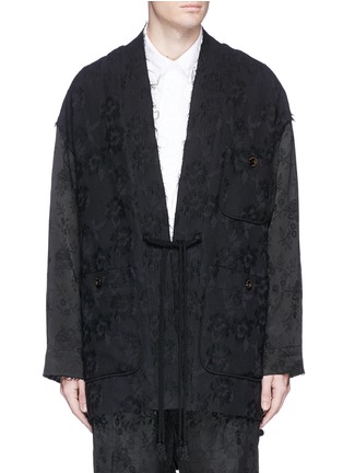 Main View - Click To Enlarge - SONG FOR THE MUTE - Floral jacquard kimono jacket
