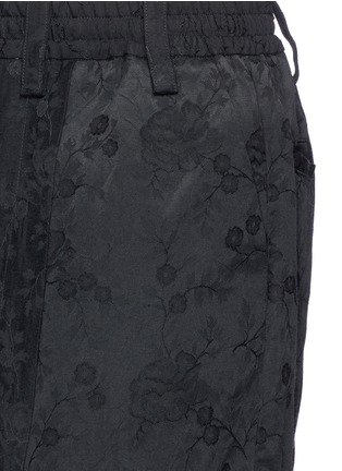 Detail View - Click To Enlarge - SONG FOR THE MUTE - Wrap overlay floral jacquard bucket shorts