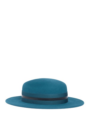 Main View - Click To Enlarge - MAISON MICHEL - 'Rod' rabbit furfelt canotier hat