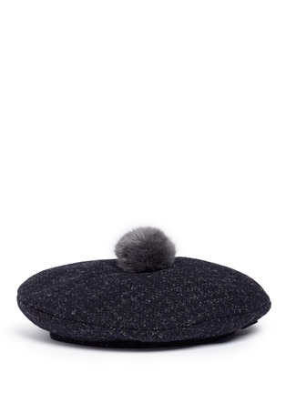 Main View - Click To Enlarge - MAISON MICHEL - 'New Billy' pompom beret