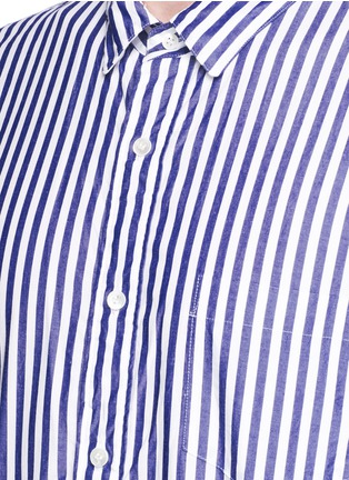 Detail View - Click To Enlarge - SACAI - Stripe drawstring hem shirt