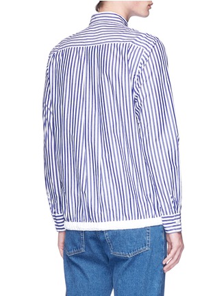 Back View - Click To Enlarge - SACAI - Stripe drawstring hem shirt