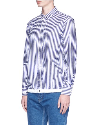 Front View - Click To Enlarge - SACAI - Stripe drawstring hem shirt