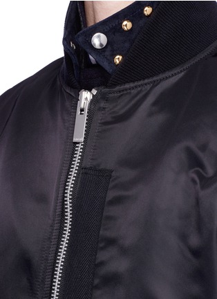 Detail View - Click To Enlarge - SACAI - Contrast placket MA-1 bomber jacket