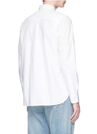 Back View - Click To Enlarge - SACAI - Zigzag embroidered hopsack shirt