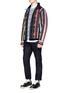 Figure View - Click To Enlarge - SACAI - Check plaid flannel coach jacket