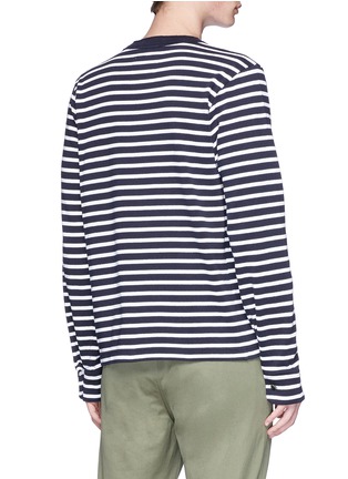 Back View - Click To Enlarge - SACAI - Stripe long sleeve T-shirt
