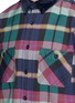 Detail View - Click To Enlarge - SACAI - Check plaid flannel patchwork shirt