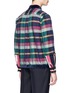 Back View - Click To Enlarge - SACAI - Check plaid flannel patchwork shirt