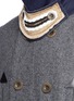 Detail View - Click To Enlarge - SACAI - Embroidered throatlatch wool coat