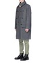 Front View - Click To Enlarge - SACAI - Embroidered throatlatch wool coat