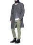 Figure View - Click To Enlarge - SACAI - Embroidered throatlatch wool coat