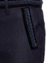 Detail View - Click To Enlarge - SACAI - Ribbon trim belt wool melton pants