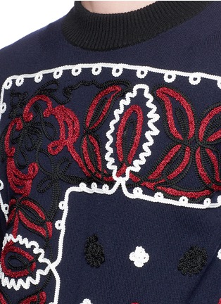 Detail View - Click To Enlarge - SACAI - Paisley embroidered wool sweater