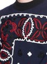 Detail View - Click To Enlarge - SACAI - Paisley embroidered wool sweater