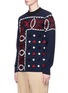Front View - Click To Enlarge - SACAI - Paisley embroidered wool sweater