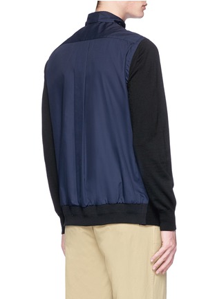 Back View - Click To Enlarge - SACAI - Contrast collar wool sweater