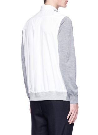 Back View - Click To Enlarge - SACAI - Contrast collar wool sweater