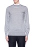 Main View - Click To Enlarge - SACAI - Contrast collar wool sweater