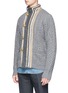 Front View - Click To Enlarge - SACAI - Embellished placket cable knit cardigan