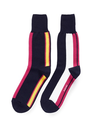 Main View - Click To Enlarge - SACAI - Stripe rib knit socks