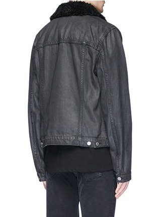 Back View - Click To Enlarge - HELMUT LANG - 'Mr 87' faux shearling denim jacket