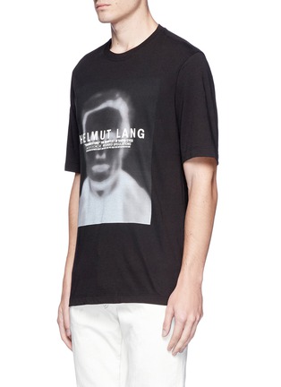 Front View - Click To Enlarge - HELMUT LANG - 'Ghost Face' print T-shirt
