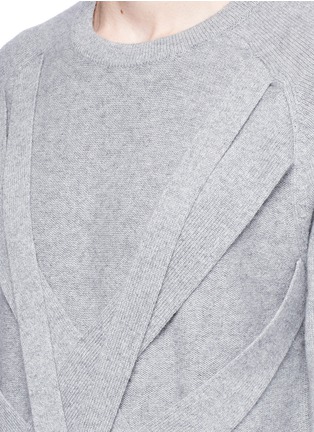 Detail View - Click To Enlarge - HELMUT LANG - Overlapping strap cashmere sweater