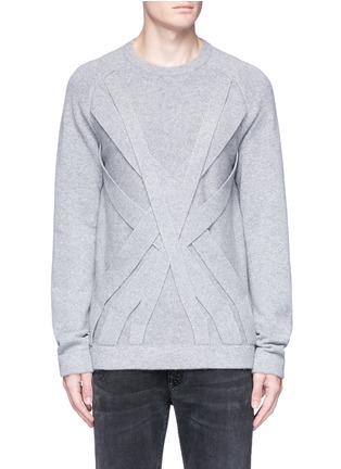 Main View - Click To Enlarge - HELMUT LANG - Overlapping strap cashmere sweater