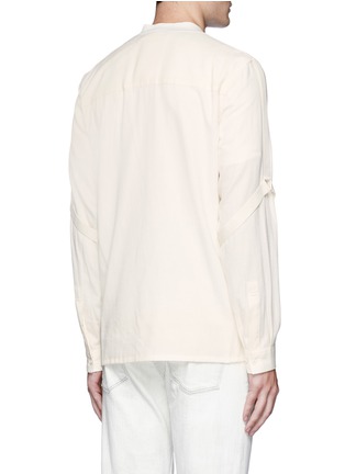 Back View - Click To Enlarge - HELMUT LANG - Attached strap twill bomber shirt