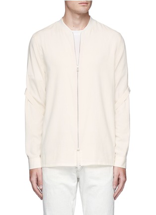 Main View - Click To Enlarge - HELMUT LANG - Attached strap twill bomber shirt