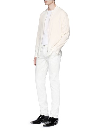 Figure View - Click To Enlarge - HELMUT LANG - Attached strap twill bomber shirt