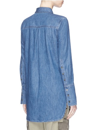Back View - Click To Enlarge - EQUIPMENT - 'Arlette' extended cuff chambray shirt