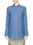 Main View - Click To Enlarge - EQUIPMENT - 'Arlette' extended cuff chambray shirt