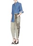 Figure View - Click To Enlarge - EQUIPMENT - 'Arlette' extended cuff chambray shirt