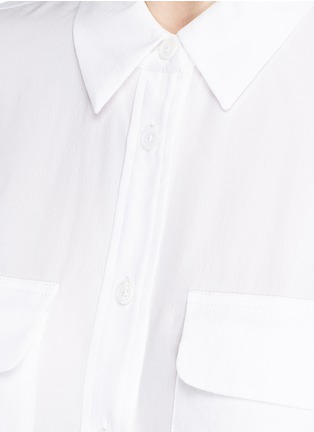 Detail View - Click To Enlarge - EQUIPMENT - 'Signature' 3/4 sleeve cropped silk crepe shirt
