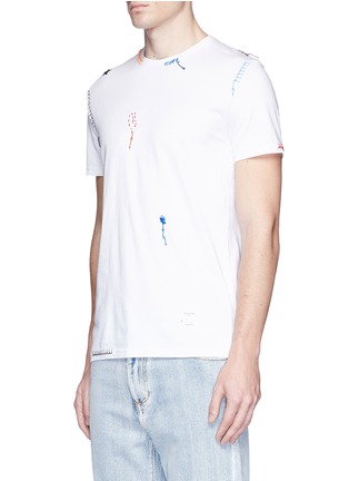 Front View - Click To Enlarge - THE EDITOR - Ladder stitch embroidered T-shirt