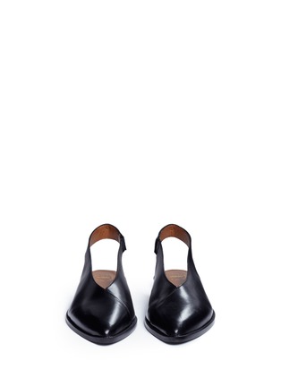 Front View - Click To Enlarge - ATP ATELIER - 'Bee' leather slingback skimmer flats