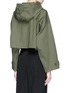 Back View - Click To Enlarge - T BY ALEXANDER WANG - Cropped hooded cotton jacket