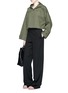 Figure View - Click To Enlarge - T BY ALEXANDER WANG - Cropped hooded cotton jacket
