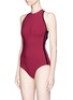 Front View - Click To Enlarge - 73316 - 'Palmer' reversible high neck one-piece swimsuit
