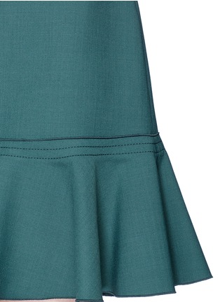 Detail View - Click To Enlarge - VICTORIA, VICTORIA BECKHAM - Virgin wool blend flounce skirt