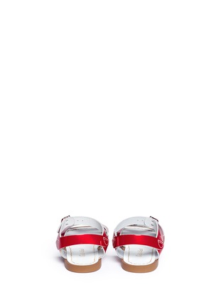 Back View - Click To Enlarge - SALT-WATER - 'Original' youth patent leather sandals