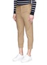 Front View - Click To Enlarge - NEIL BARRETT - Roll cuff cropped cavalry twill pants