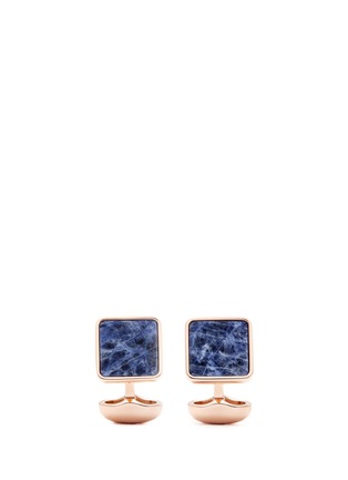 Main View - Click To Enlarge - BABETTE WASSERMAN - Stone square cufflinks
