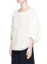 Front View - Click To Enlarge - CHLOÉ - Cocoon sleeve floral broderie anglaise top