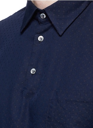 Detail View - Click To Enlarge - BARENA - 'Pavan Dalma' dot jacquard shirt