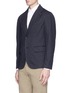 Front View - Click To Enlarge - BARENA - 'Tamariso Zonio' piqué soft blazer